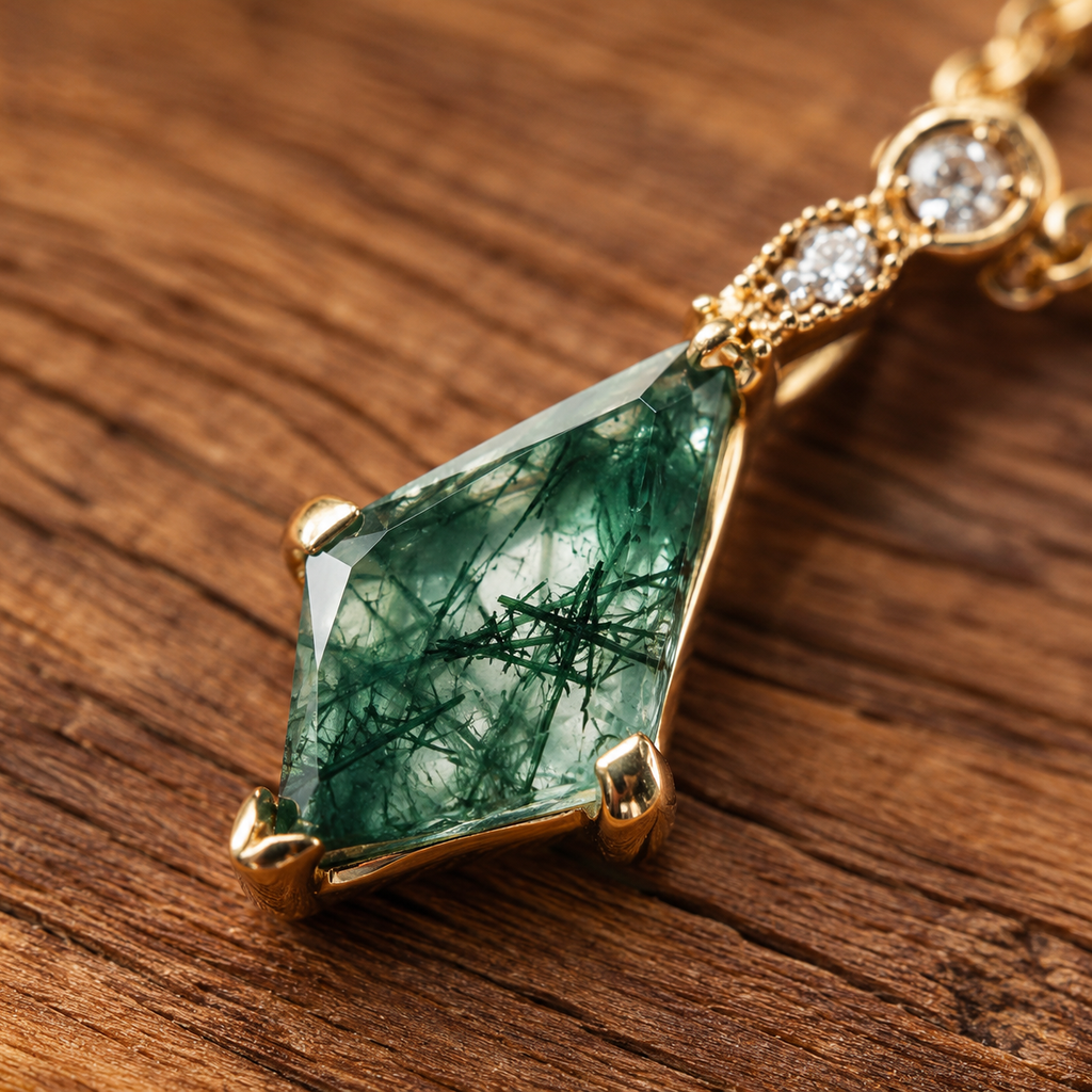 COLLIER AGATE D'OR